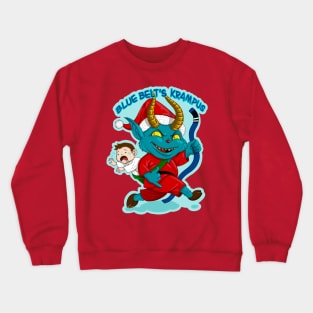 Blue belt Krampus - Jiu jitsu meme Crewneck Sweatshirt